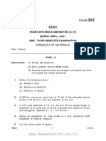 C16-M–302 Board Diploma Examination Strength of Materials