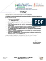 Public Notice 03 June 2022 Subject: II Corrigendum-Common University Entrance Test (CUET - (PG) 2022)