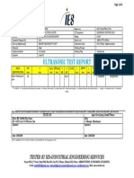 Ultrasonic Test Report: Tested by Ies-Industrial Engineering Services