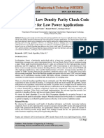Analysis of Low Density Parity Check Code Decoder For Low Power Applications