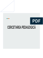 Curs. Cercetarea Pedagogica