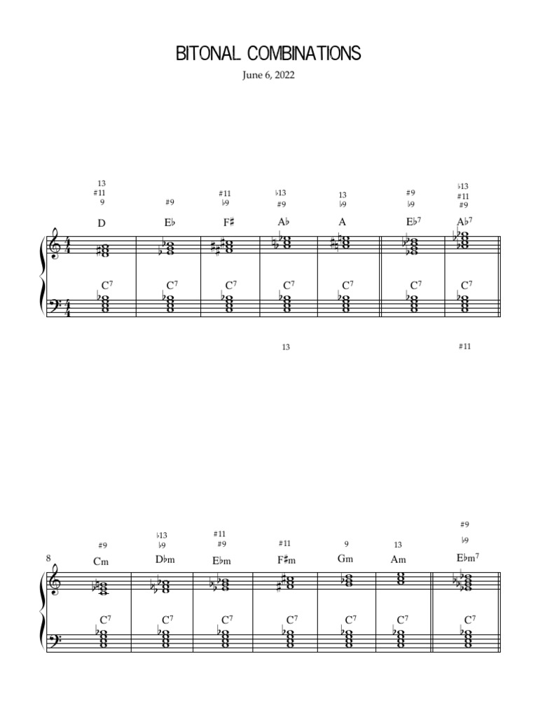 Bitonal Combinations | PDF