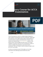 Preparatory Course For ACCA Examination