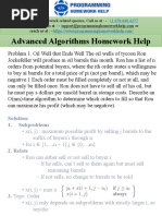 Advanced Algorithms Homework Help