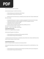 Sap Bi Resume