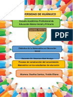 Proceso de Construcción Del Conocimiento Matemático en Los Estudiantes de Educación Inicial y Primaria