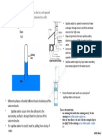 A Rise in A Liquid Above The Level of Zero Pressure Due To A Net Upward Force Produced by The Attraction of The Water Molecules To A Solid Surface