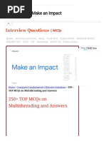 Multithreading and Answers Mcq Java