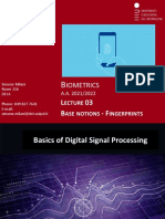 Iometrics: Ecture Ase Notions Ingerprints