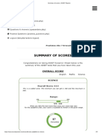 Summary of Scores - ASSET Reports