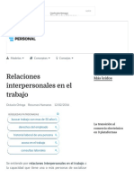 Relaciones Interpersonales en El Trabajo