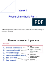 Lecture Slides 1 - Research Methods Part 1