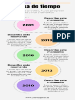 Infografía de Línea de Tiempo Timeline Flujo Proceso Progreso Con Fechas Multicolor Moderno