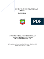 Rencana Anggaran Dan Belanja Sekolah (Rapbs) TAHUN 2021: JL - Trans Sulawesi Desa Pondoa Kec - Wiwirano - Kode Pos 93353