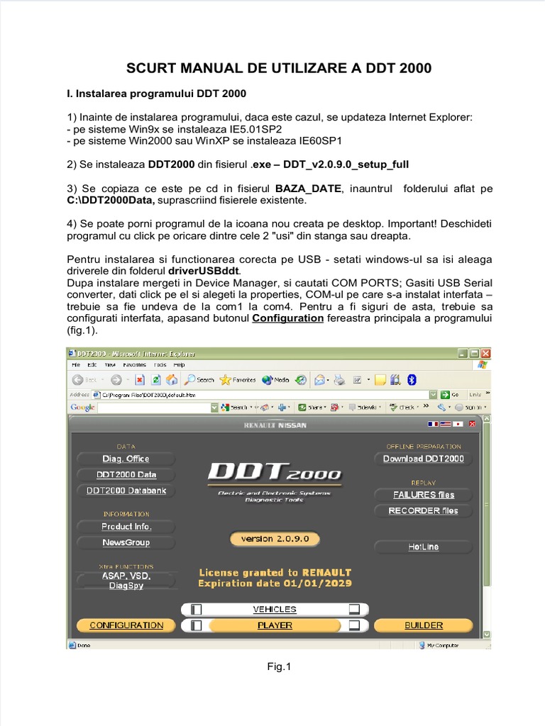 Instructiuni Instalare Și Utilizare DDT2000 | PDF