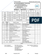 6th Sem ECE A Time Table