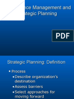 Performance Management and Strategic Planning