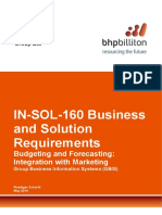 In-SOL-160 Business and Solution Requirements Budgeting and Forecasting - Integration With Marketing v.1.0