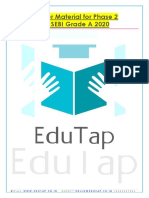 Fodder Material For Phase 2 For SEBI Grade A 2020: WWW - Edutap.Co - in Hello@Edutap - Co.In