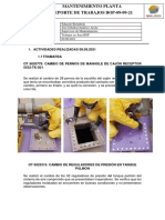 Reporte de Trabajos - Tramarsa Area Puerto y 4000 Al 09.09.2021