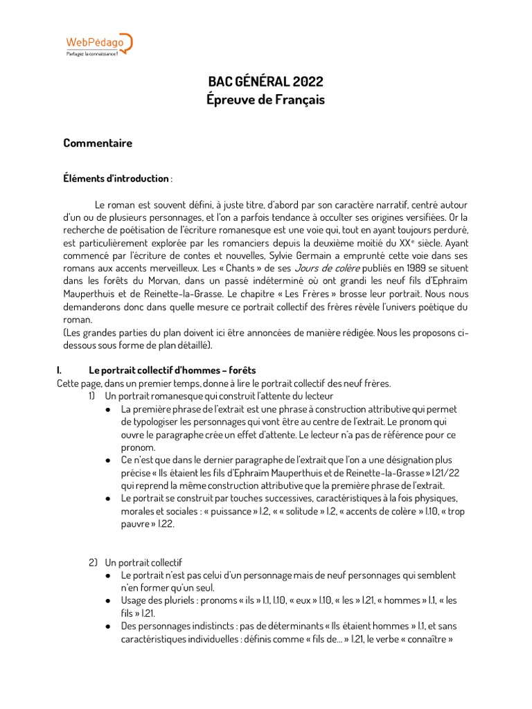 Sujet Bac Français 2022 Pdf Corrigé Correction Bac Francais G 16.06 Complet | PDF | Poésie | Charles Baudelaire
