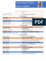 2022-2023 Taliaferro District Calendar