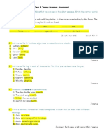 Year - 4 - Termly - Grammar - Assessment ANSWERS