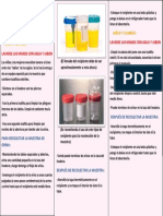 Triptico de Consideraciones en La Recoleccion de Muestras