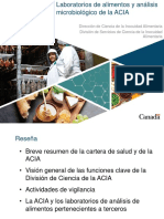 CFIA - Science Branch Food Laboratories and Microbiological Testing - 2021 - Spanish