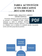 Proiectarea Activităţii Instructiv-Educative