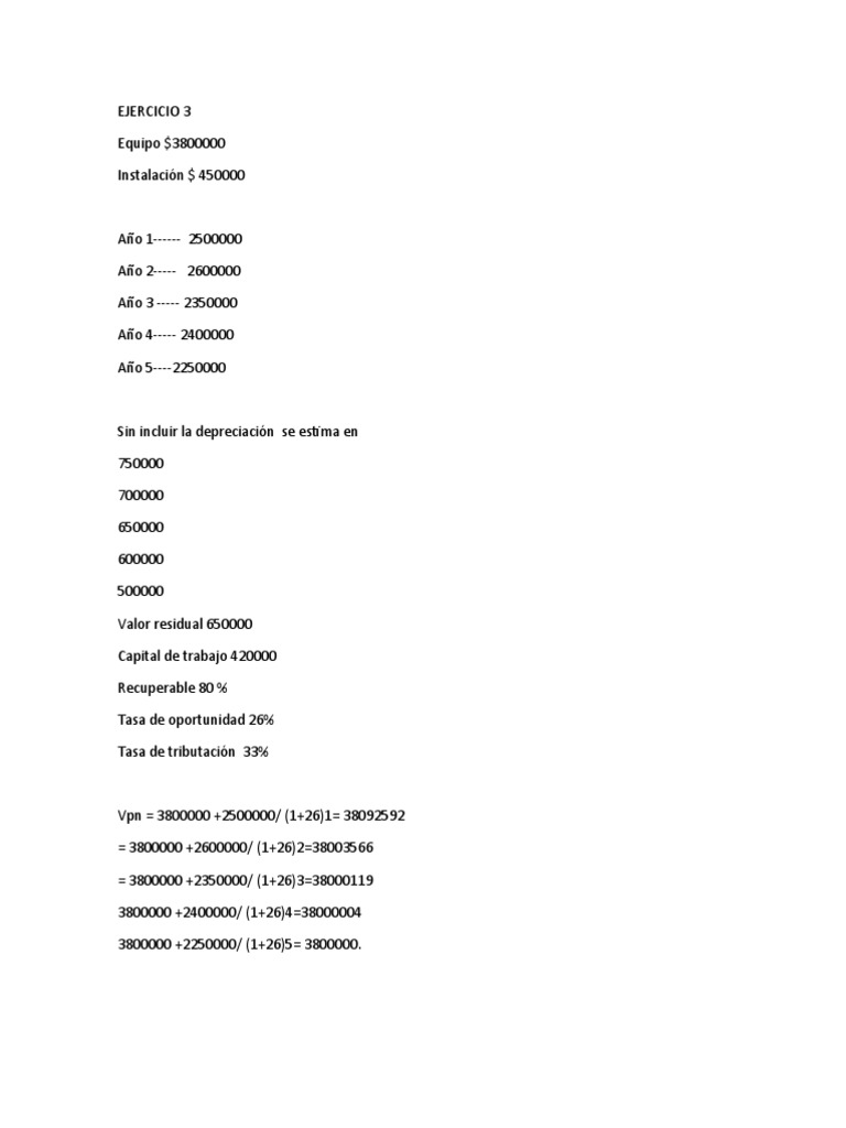 Ejercicio 3 Admon y Gestion Financiera | PDF