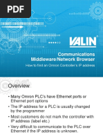 Communications Middleware/Network Browser: How To Find An Omron Controller's IP Address