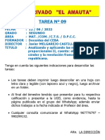 TAREA Nº 9 - 2° MAT, CTS, COM, DPC