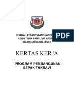 Kertas Kerja: Program Pembangunan Sepak Takraw