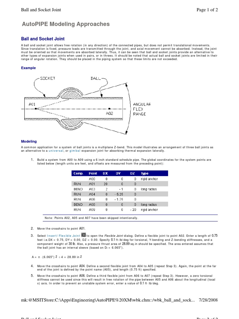 Ball and Socket Joint Mechanics Guide | PDF | Classical Mechanics | Physics