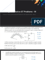 Solving Cumulative GT Problems - III