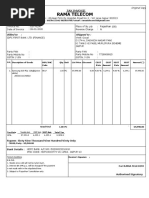 Rama Telecom: Billed To: Shipped To