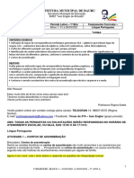 1º Bimestre - Bloco1 - 01-03-2021 A 26-03-2021 - 5° Ano A