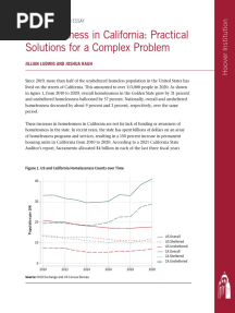 Homelessness in California: Practical Solutions For A Complex Problem