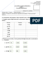 EVALUACIÓN N°2 COEF. 1 CLASE N°24 MATEMÁTICA 4° BÁSICO 2022