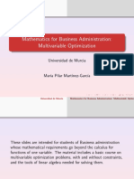Mathematics For Business Administration - Multivariable Optimization (PDFDrive)
