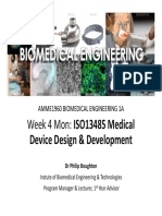 Week 4 Mon: ISO13485 Medical: Device Design & Development