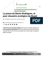 La Presa de Bento Rodrigues, El Peor Desastre Ecológico de Brasil