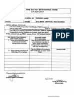 School Fire Safety Monitoring Form