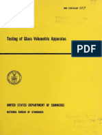 Testing of Glass Volumetric Apparatus: United States Department of Commerce