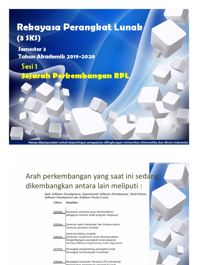 Sejarah Perkembangan Rekayasa Perangkat Lunak | PDF | Komputer