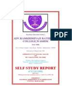 Self Study Report: Adv - Ramkrishnaji Rathi Law College, Washim