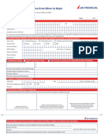 Form For Updation of Status From Minor To Major: To: JM Financial Mutual Fund Date: - / - / 20