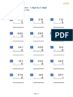 Multiply in Columns - 1 Digit by 3 Digit: Maths Worksheets