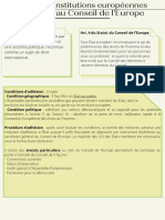 Fiche de Droit L'adhésion Au Conseil de L'europe